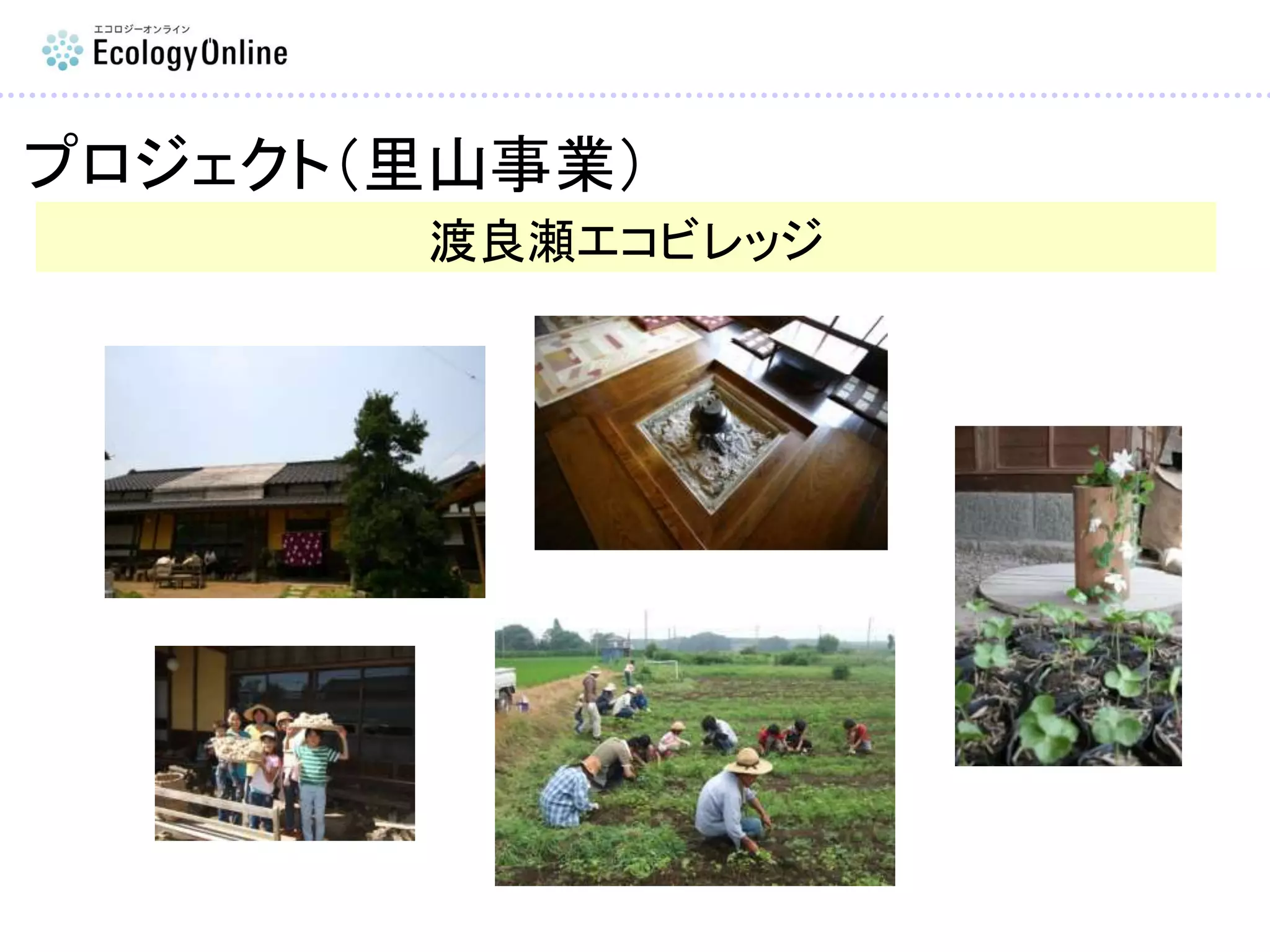 渡良瀬エコビレッジ
プロジェクト（里山事業）
 