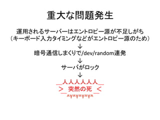 شʆ}k	
\ä륵`Щ`ϥȥԩ`Դ㤷	
 ?
`ܩ`ߥ󥰤ʤɤȥԩ`ԴΤᣩ	
 ?
	
 ?
ͨŤޤ/dev/randomBk	
 ?
	
 ?
`Фå	
 ?
	
 ?
ˣ	
ͻȻ	
^Y^Y^Y^Y^	
 