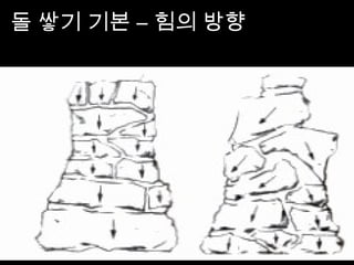 돌 쌓기 기본 – 힘의 방향
 