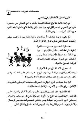 الذكاءات المتعددة | برنامج تطبيقي