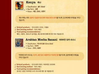 스타벅스 커피분류
 