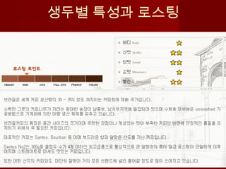 생두별 특성과 로스팅
 