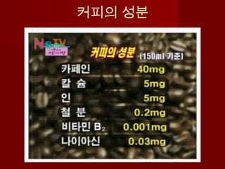 커피의 성분
 