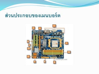 ส่วนประกอบของเมนบอร์ด
 