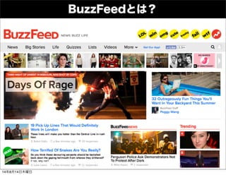 BuzzFeedとは？
14年8月14日木曜日
 