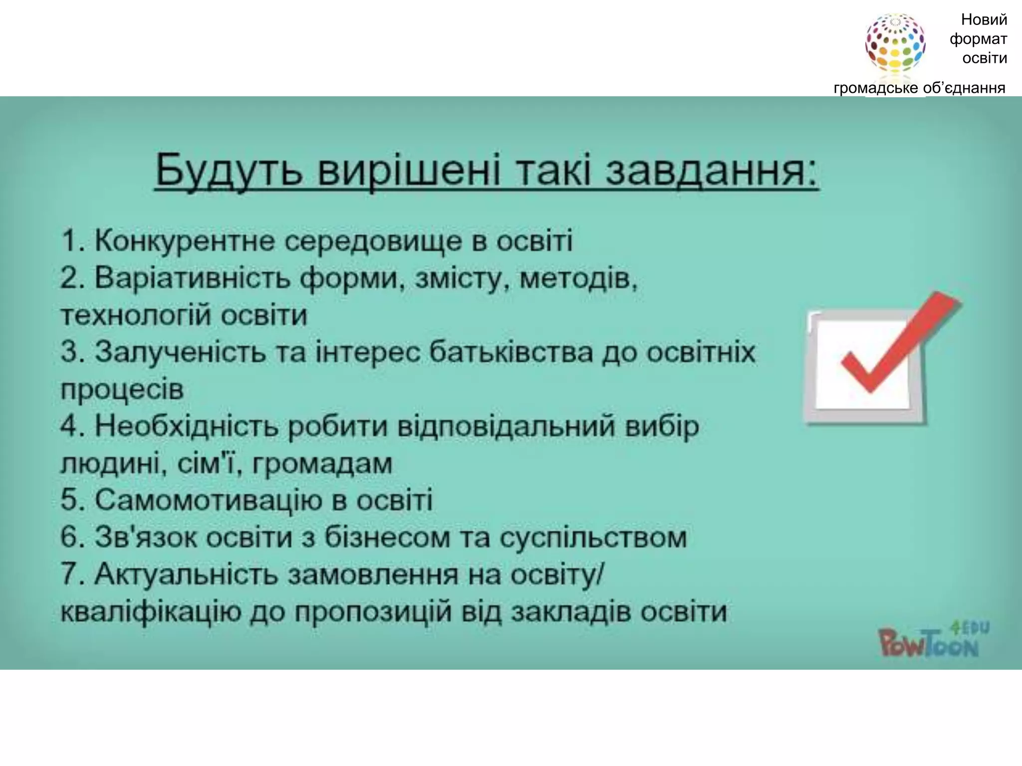 Новий
формат
освіти
громадське об’єднання
 