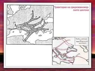 Траектории на средиземномор-
ските циклони
 