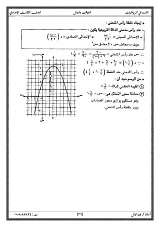 الشهد في الرياضيات العلاقات والدوال الصف الثالث الإعدادي 
 
 
 
 
 
 
 
 
 
 
 
 
 
 
 
 
 
٣ ) ت : ٠١٠٠٨٠٨٧٨٣٤ أستاذ / وليد زوال ( ٦ 
 