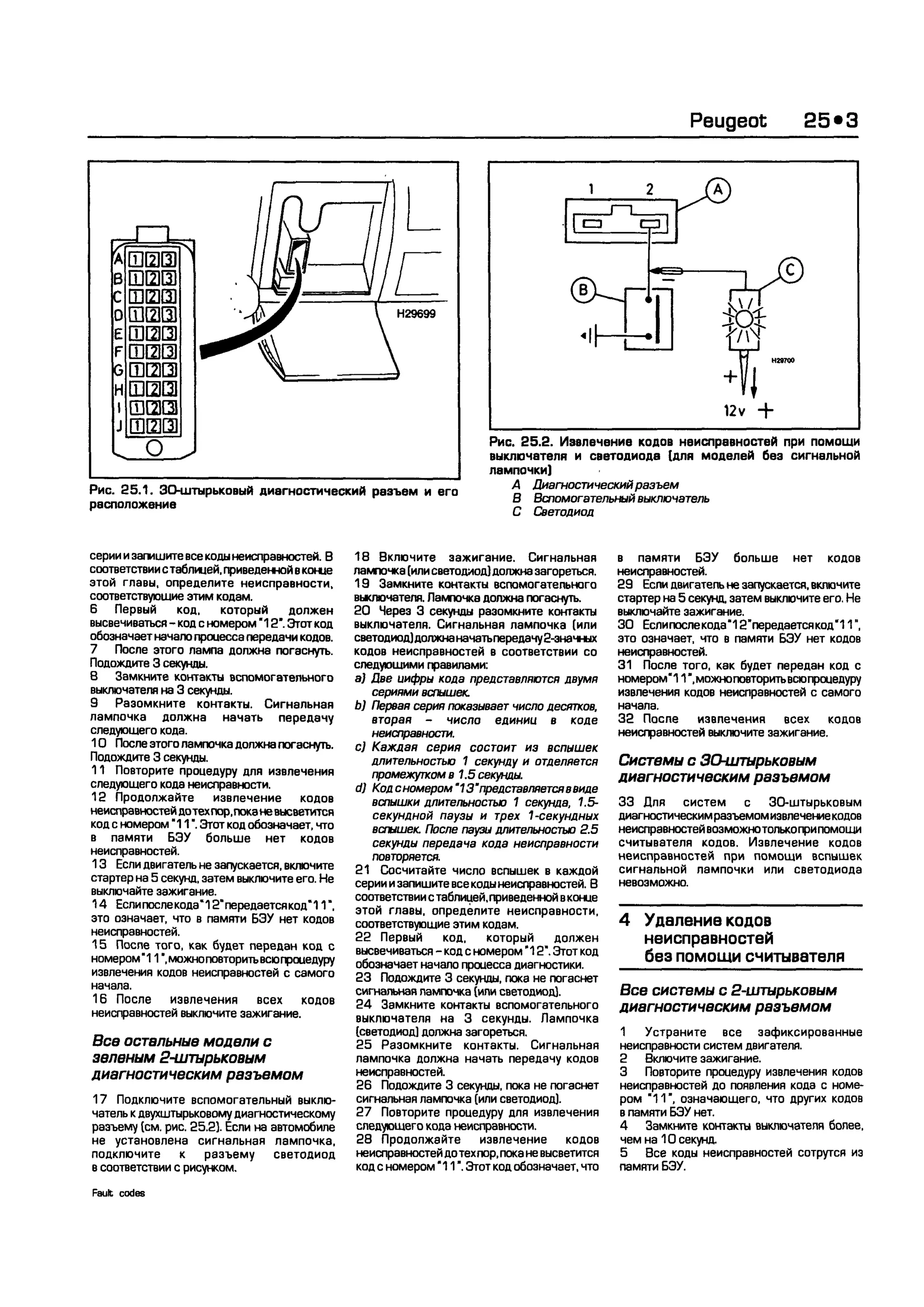 дигностика двигателя. коды неисправностей. руководство 2003