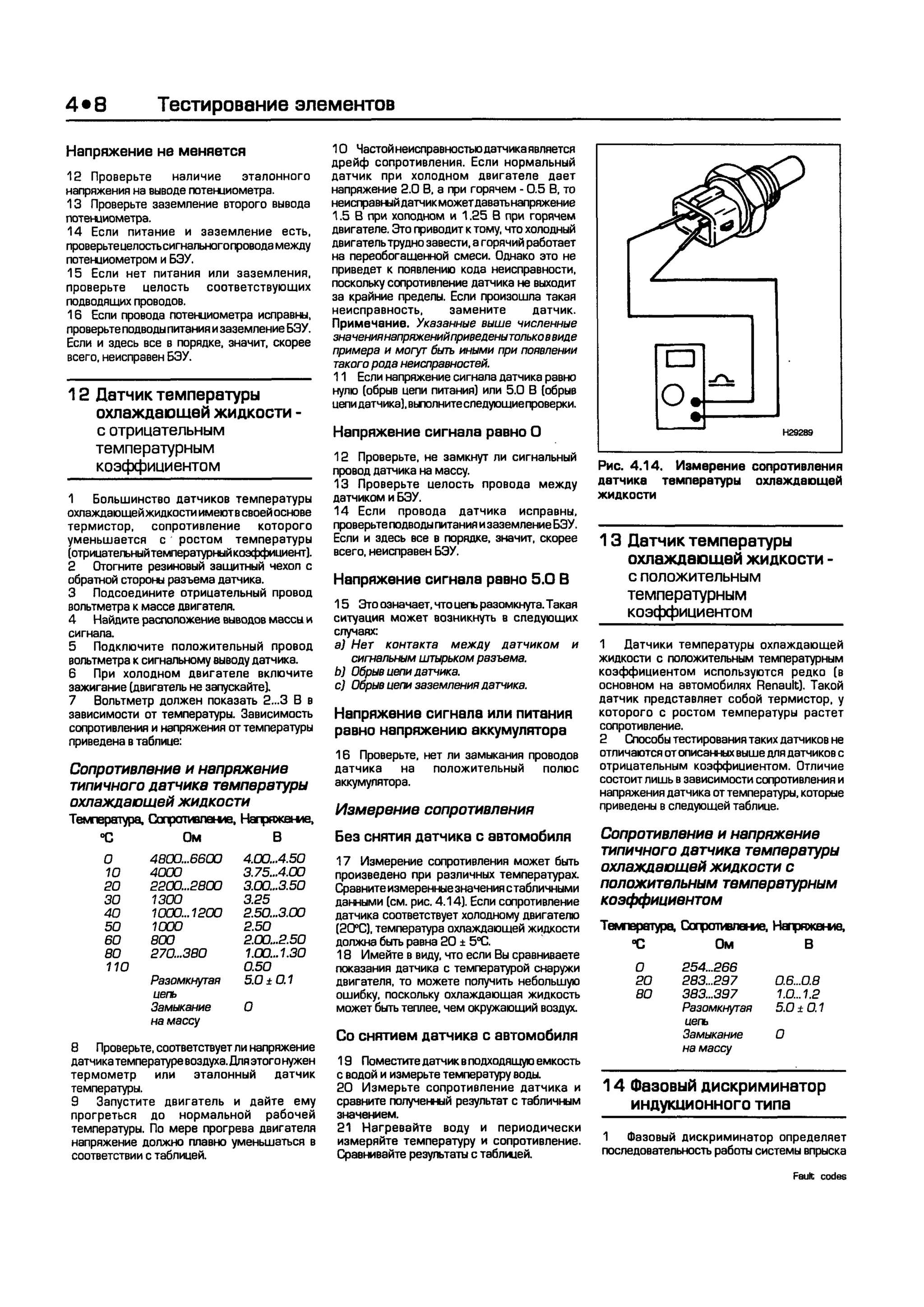 дигностика двигателя. коды неисправностей. руководство 2003