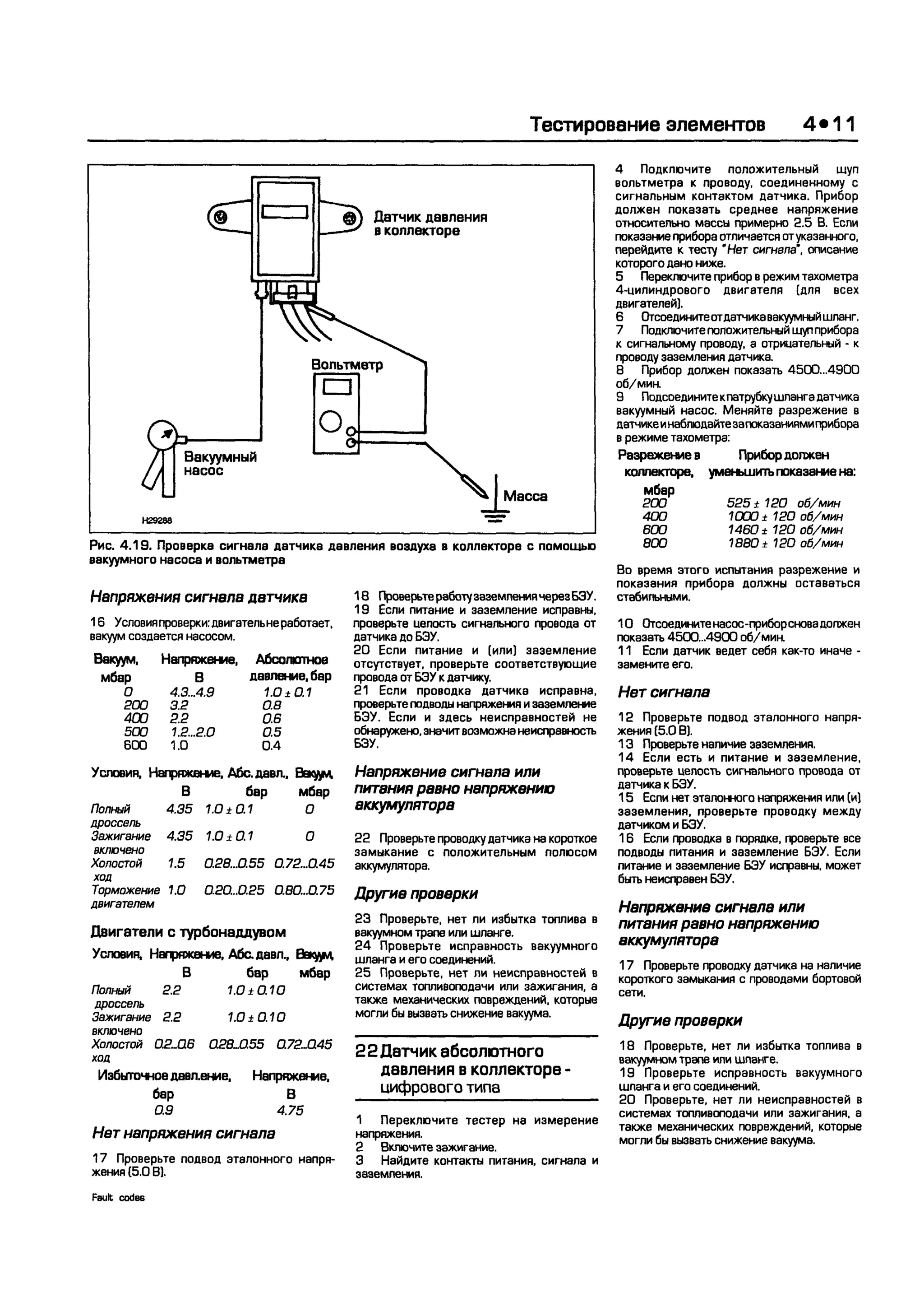 дигностика двигателя. коды неисправностей. руководство 2003