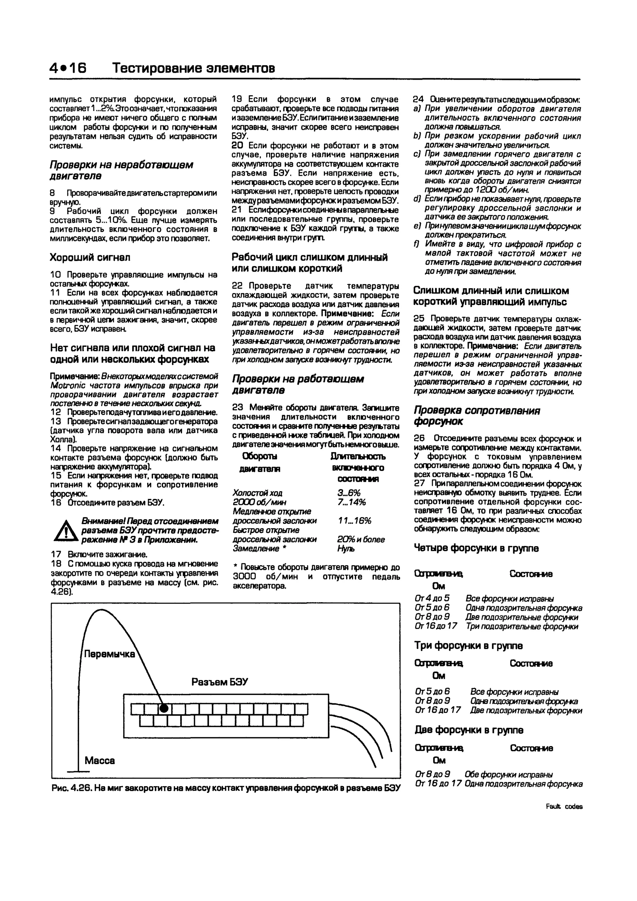 дигностика двигателя. коды неисправностей. руководство 2003