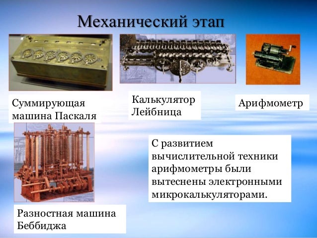 История развития вычислительной техники