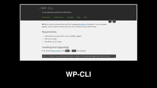 WP-CLI 
 