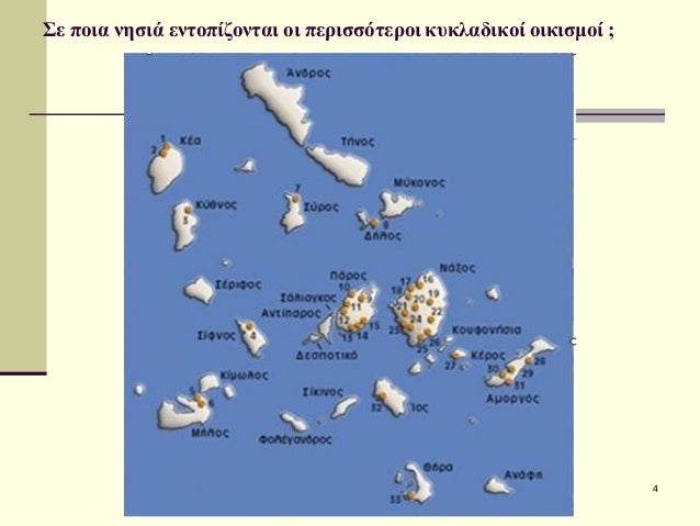 Î£Î•Î¡Î”Î‘ÎšÎ— Î•Î¥Î‘Î“Î“Î•Î›Î™Î‘ - ÎŸ ÎšÎ¥ÎšÎ›Î‘Î”Î™ÎšÎŸÎ£ Î ÎŸÎ›Î™Î¤Î™Î£ÎœÎŸÎ£ 
4 
Î£Îµ Ï€Î¿Î¹Î± Î½Î·ÏƒÎ¹Î¬ ÎµÎ½Ï„Î¿Ï€Î¯Î¶Î¿Î½Ï„Î±Î¹ Î¿Î¹ Ï€ÎµÏÎ¹ÏƒÏƒÏŒÏ„ÎµÏÎ¿Î¹ ÎºÏ…ÎºÎ»Î±Î´Î¹ÎºÎ¿Î¯ Î¿Î¹ÎºÎ¹ÏƒÎ¼Î¿Î¯ ;  