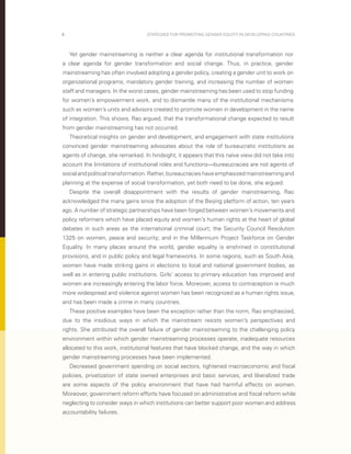 Strategies for Promoting Gender Equity in Developing Countries | PDF