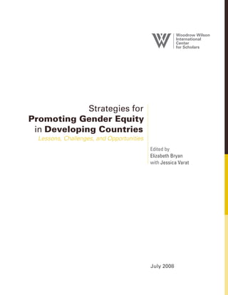 Strategies for Promoting Gender Equity in Developing Countries | PDF