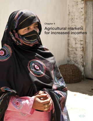 Chapter 4 Agricultural markets for increased incomes 113 
Oumar Diédhiou, aged 22 and single, is a 
farmer in Badiana, Casamance Province, 
Senegal. His main income is from selling 
peanuts to the state marketing board. 
Oumar also does market gardening, growing 
mostly fruit and selling the produce locally. 
But as he explains, marketing is problematic: 
“Buyers are not easy to find. And fruits 
rot fast. So you have to cooperate with 
other people in the village to have 
a large enough quantity to convince buyers 
to come to the village. The problem is 
when you get them here, they impose their 
prices. If you don’t sell, your products 
can go bad and you lose… Actually, we 
don’t really like telling people that we 
have goods to sell – that is like telling 
them that you have a problem of money. 
Whoever comes to buy will believe you are 
ready to sell at any price in order to get 
money to solve your problem. So we wait 
for someone to turn up. But if no one turns 
up, we form a delegation and go to town 
to look for a buyer.” 
In Oumar’s opinion, farmers need to market 
collectively in towns: “If we had somebody 
in the village who could buy from us and 
take the goods to sell them in town, that 
would be good… Villagers should organize 
themselves. That way we can designate 
people who can buy our goods and take 
them to cities.” 
Having been educated to secondary level, 
Oumar has acquired valuable skills that he 
uses as a farmer: “I understand the logic 
behind whatever activity I carry out. And I 
am more efficient. I know how to use 
fertilizers for instance. I can make 
projections and set objectives for myself.” 
He has several ideas about how to improve 
agriculture and advance rural development 
generally. “It’s impossible to continue 
with the way our ancestors used to work,” 
he insists. Good seeds, fertilizers and 
“infrastructure such as small dams,” are 
all needed. “First we have to work hard,” 
he says. “Then we will need help from 
outside partners.” 
  
 