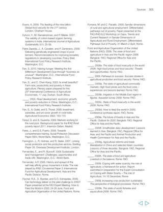 Hogan, M.C., K.J. Foreman, M. Naghavi, S.Y. Ahn, 
M. Wang, S.M. Makela, A.D. Lopez, R. Lozano, 
and C.J.L. Murray. 2010. Maternal mortality for 
181 countries, 1980-2008: A systematic analysis of 
progress towards Millenium Development Goal 5. 
The Lancet 375(9726): 1609-1623. 
Holt-Gimenez, E. 2006. Campesino a campesino: 
Voices from Latin America’s farmer to farmer 
movement for sustainable agriculture. Oakland, USA: 
Food First Books. 
Hossain, N., and I. Matin 2007. Engaging elite support 
for the poorest? BRAC’s Targeted Ultra Poor 
programme for rural women in Bangladesh. 
Development in Practice 17(3): 380-392. 
Institute of Development Studies (IDS) and the 
University of Ghana. Undated. Mapping sustainable 
production in Ghanaian cocoa. A report to Cadbury. 
Intergovernmental Panel on Climate Change (IPCC). 
2007. Climate change 2007: Synthesis report. Fourth 
Assessment Report of the Intergovernmental Panel 
on Climate Change, IPCC Secretariat, Geneva. 
International Assessment of Agricultural Knowledge, 
Science and Technology for Development (IAASTD). 
2008. Agriculture at a crossroads: A synthesis of the 
global and sub-global IAASTD reports, eds. B.D. 
McIntyre, H.R. Herren, J. Wakhungu, and R.T. 
Watson. Washington, D.C.: Island Press. 
_____. 2009. Summary for decision makers of the East 
and South Asia and the Pacific (ESAP) report. 
Washington, D.C.: Island Press. 
International Fund for Agricultural Development (IFAD). 
1992. The state of world rural poverty: An inquiry 
into its causes and consequences. Rome: IFAD. 
_____. 2001. Rural poverty report 2001: The challenge 
of ending rural poverty. Rome: IFAD. 
_____. 2003. The adoption of organic agriculture 
among small farmers in Latin America and the 
Caribbean. Thematic evaluation. Rome: IFAD, Office 
of Evaluation. 
_____. 2004. Enhancing the role of indigenous women 
in sustainable development: IFAD experience with 
indigenous women in Latin America and Asia. 
Third Session of the Permanent Forum on 
Indigenous Issues, 10-21 May, IFAD, Rome. 
_____. 2005. Organic agriculture and poverty reduction 
in Asia: China and India focus. Thematic evaluation. 
Rome: IFAD, Office of Evaluation. 
_____. 2007. FIDAction in Western and Central Africa. 
Issue number 7 – August. Available at: 
http://www.ifad.org/newsletter/pa/e/7.htm#3 
_____. 2008. International migration, remittances and 
rural development. Rome: IFAD. 
_____. 2008a. IFAD policy on improving access to land 
and tenure security. Rome: IFAD. 
_____. 2008b. IFAD’s role in fragile states. Consultation 
on the Eighth Replenishment of IFAD’s Resources – 
Fourth Session, 21-22 October, IFAD, Rome. 
_____. 2008c. Empowering farmers in Tanzania 
through the warehouse receipt system. Available at: 
http://www.ruralpovertyportal.org/c/document_librar 
y/get_file?p_l_id=60350folderId=100461name=D 
LFE-1441.pdf 
_____. 2009. IFAD policy on engagement with 
indigenous peoples. Rome: IFAD. 
_____. 2009a. Inland fisheries and aquaculture. 
Available at: 
http://www.ifad.org/english/water/innowat/topic/fish 
eries.htm 
_____. 2010. IFAD’s livestock position paper: Livestock 
planning, challenges and strategies for livestock 
development in IFAD. Rome: IFAD. 
_____. 2010a. Climate change strategy. Presented to 
the Ninety-ninth Session of the Executive Board, 
21-22 April, IFAD, Rome. 
_____. 2010b. Republic of Uganda: Vegetable Oil 
Development Project. Interim evaluation. Presented 
to the Sixty-third Session of the Evaluation 
Committee, 15-16 July, IFAD, Rome. 
_____. 2010c. Financing facility for remittances: 
Promoting innovative remittance markets and 
empowering migrant workers and their families. 
Rome: IFAD. 
International Fund for Agricultural Development (IFAD) 
and the Food and Agriculture Organization of the 
United Nations (FAO). 2007. The status of rural 
poverty in the Near East and North Africa. 
Rome: IFAD, Near East and North Africa Division. 
International Fund for Agricultural Development (IFAD), 
the International Food Policy Research Institute 
(IFPRI) and the International Centre for Agricultural 
Research in the Dry Areas (ICARDA). 2004. 
Scaling up innovative small stock management 
practices developed by IFAD projects. Final Report 
of the Preparatory Phase, IFAD, Rome. 
International Fund for Agricultural Development (IFAD) 
and World Food Programme (WFP). 2010. 
The potential for scale and sustainability in weather 
index insurance for agriculture and rural livelihoods. 
Rome: IFAD. 
308 Rural Poverty Report 2011 
  
 