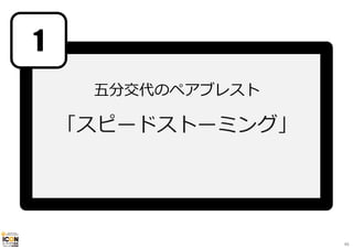 五分交代のペアブレスト 
「スピードストーミング」 
1 
46 
 