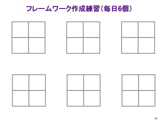 フレームワーク作成練習（毎日6個） 
78  