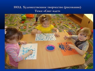 ННООДД ХХууддоожжеессттввееннннооее ттввооррччеессттввоо ((ррииссооввааннииее)) 
ТТееммаа:: «ССннеегг ииддеетт»
 