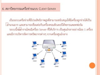 6. ??????????????????????? CLIENT-SERVER 
??????????????????????????????????????????????????????????????????????????????? 
???????? ??????????????????????????????????????????????????????? 
????????? ????????????????? Server ???????????? ?????????????????????? 1 ??????? 
????????????????????????????????? ??????????????????? 
 