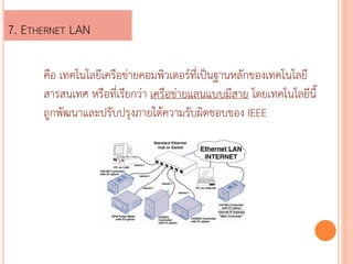 7. ETHERNET LAN 
??? ??????????????????????????????????????????????????????? 
???????? ??????????????? ???????????????????? ??????????????? 
????????????????????????????????????????? IEEE 
 