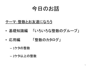 整数とお友達になろう 科学勉強会