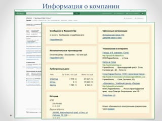 Информация о компании 
 