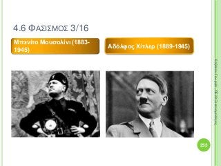ΚαζάκουΓεωργία,ΠΕ09Οικονομολόγος
253
Μπενίτο Μουσολίνι (1883-
1945)
Αδόλφος Χίτλερ (1889-1945)
4.6 ΦΑΣΙΣΜΟΣ 3/16
 