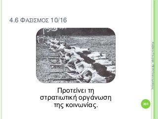 Προτείνει τη
στρατιωτική οργάνωση
της κοινωνίας. 260
ΚαζάκουΓεωργία,ΠΕ09Οικονομολόγος
4.6 ΦΑΣΙΣΜΟΣ 10/16
 