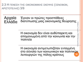 ΒΑΣΙΚΕΣ ΑΡΧΕΣ ΚΟΙΝΩΝΙΚΩΝ
ΕΠΙΣΤΗΜΩΝ
Β’ ΤΑΞΗ ΓΕΝΙΚΟΥ ΛΥΚΕΙΟΥ
ΠΡΟΣΑΝΑΤΟΛΙΣΜΟΣ ΑΝΘΡΩΠΙΣΤΙΚΩΝ ΣΠΟΥΔΩΝ
58
ΚαζάκουΓεωργία,ΠΕ09Οικονομολόγος
 