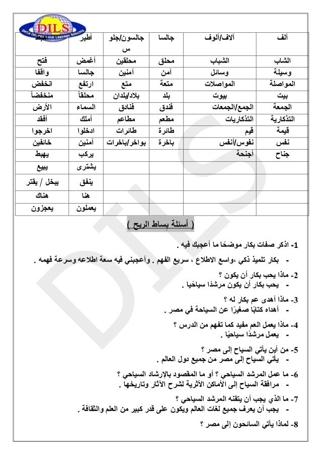 مدارس الدلتا مذكرة الشرح والتوضيح فى اللغة العربية للصف الرابع الابتد