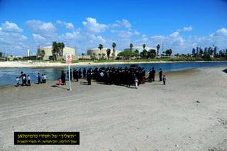 "תשליך" של חסידי פרמישלאן 
שפך הירקון, יום חמישי, ח' תשרי תשע"ה 
 