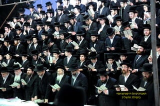 האברכים על ה"פערנצ'עס" 
בתפילת התשליך 
 