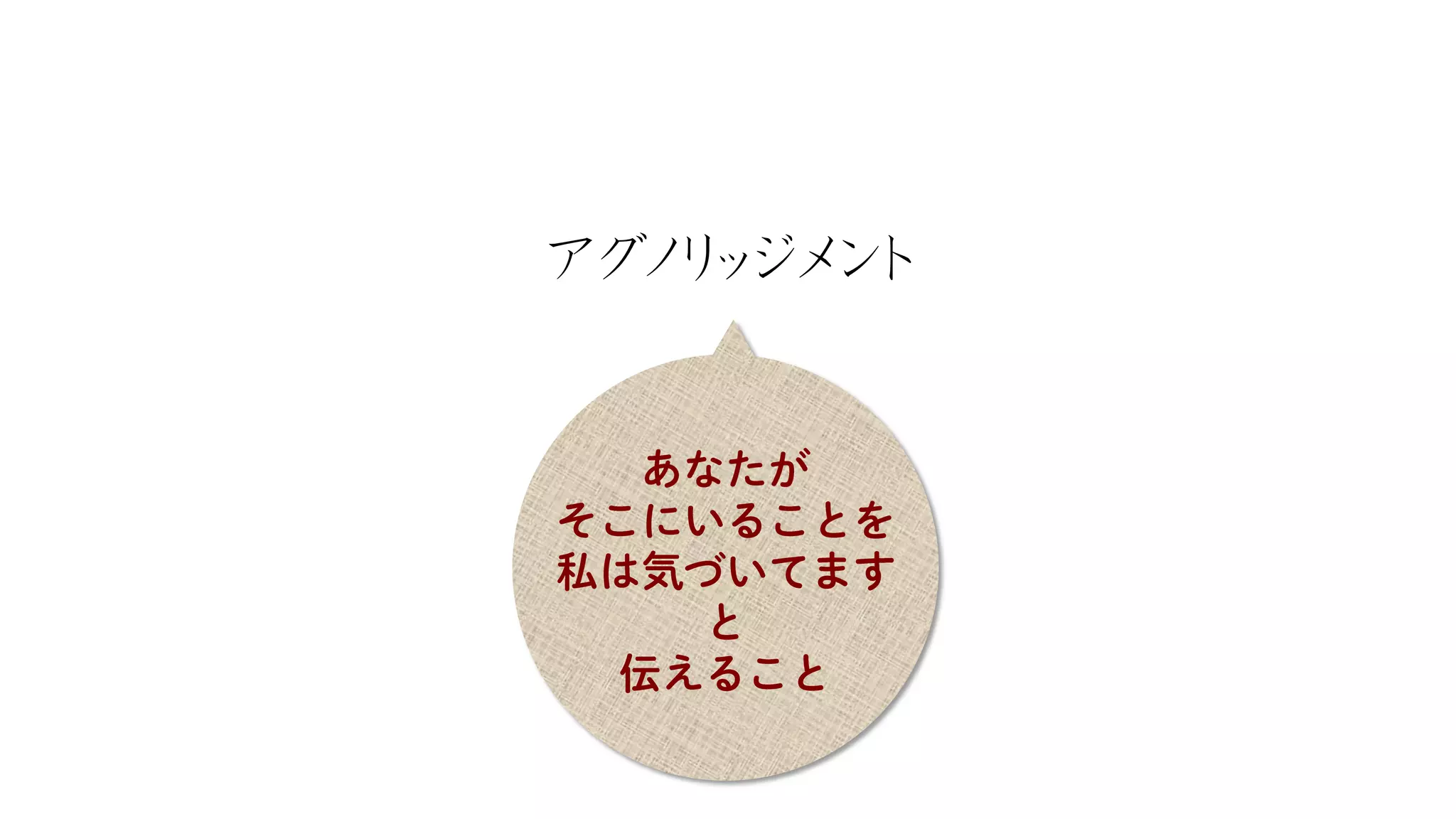 アグノリッジメント  