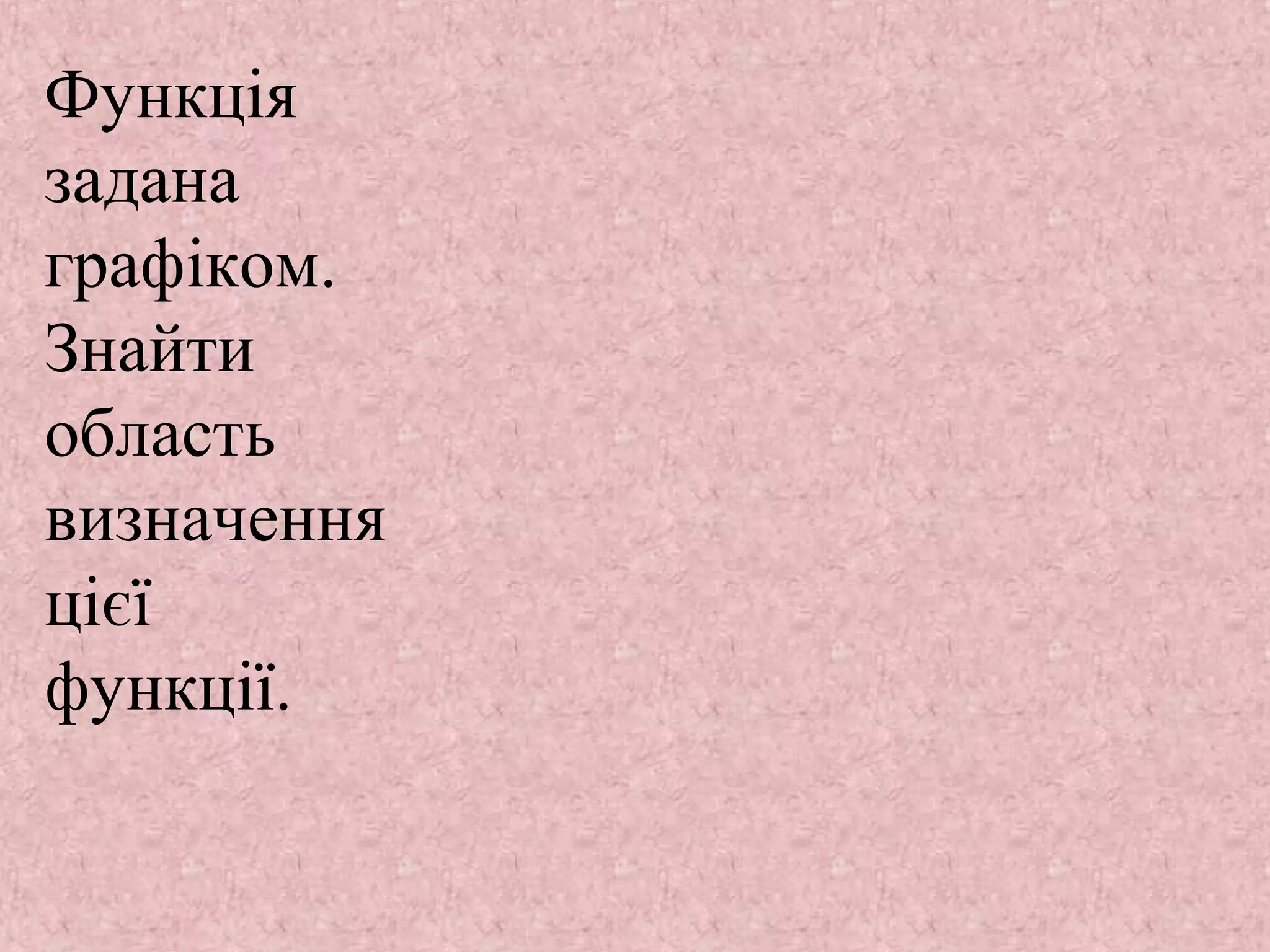 Функція 
задана 
графіком. 
Знайти 
область 
визначення 
цієї 
функції. 
 