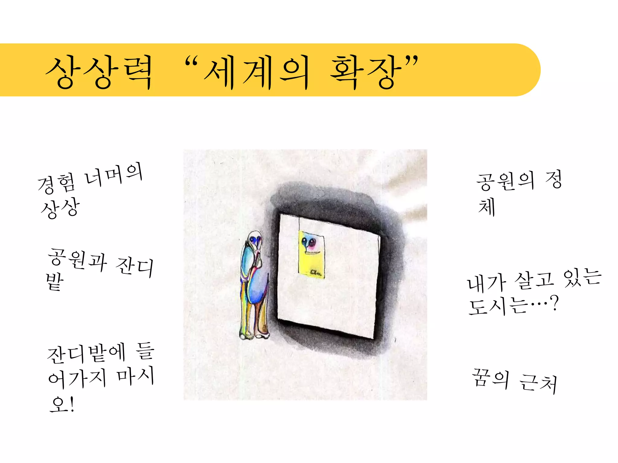 상상력 “세계의 확장” 
 