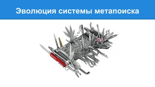 Эволюция системы метапоиска 
 