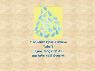2ο Δημοτικό Σχολείο Πεύκων 
Τάξη Γ2 
Σχολ. έτος 2011-12 
Δασκάλα: Καζά Φωτεινή 
