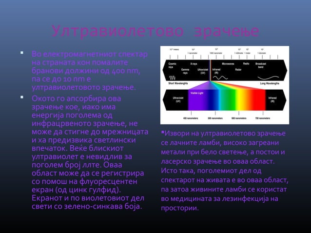 инфрацрвено и ултравиолетово зрачење | PPT