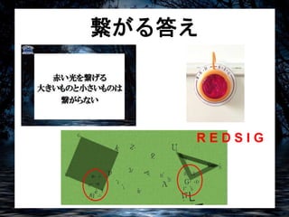 繋がる答え 
R E D S I G 
 