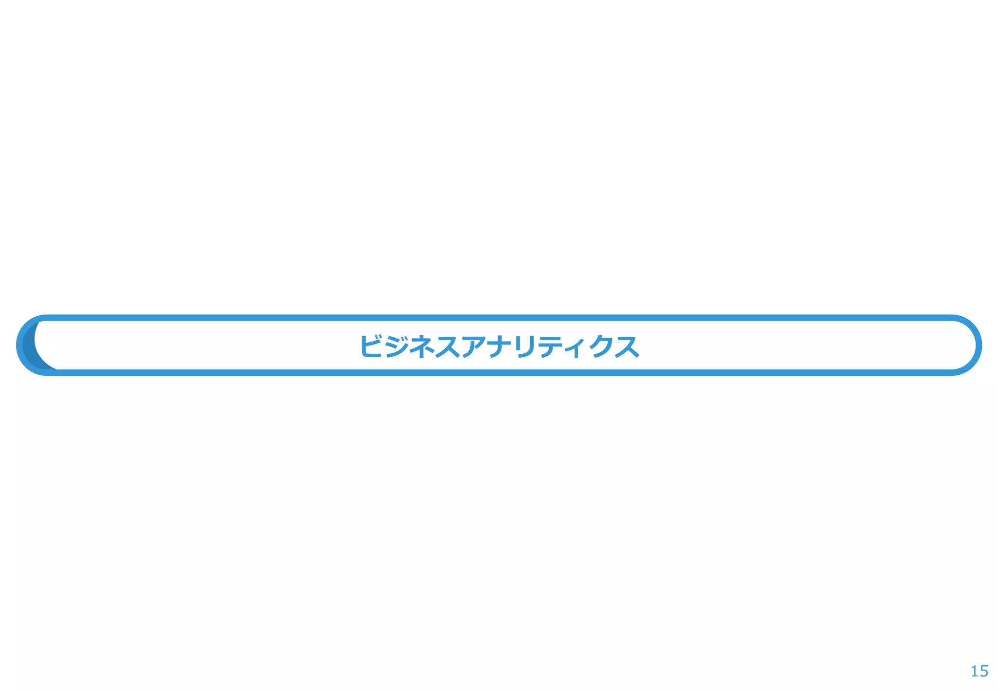 15 
ビジネスアナリティクス  