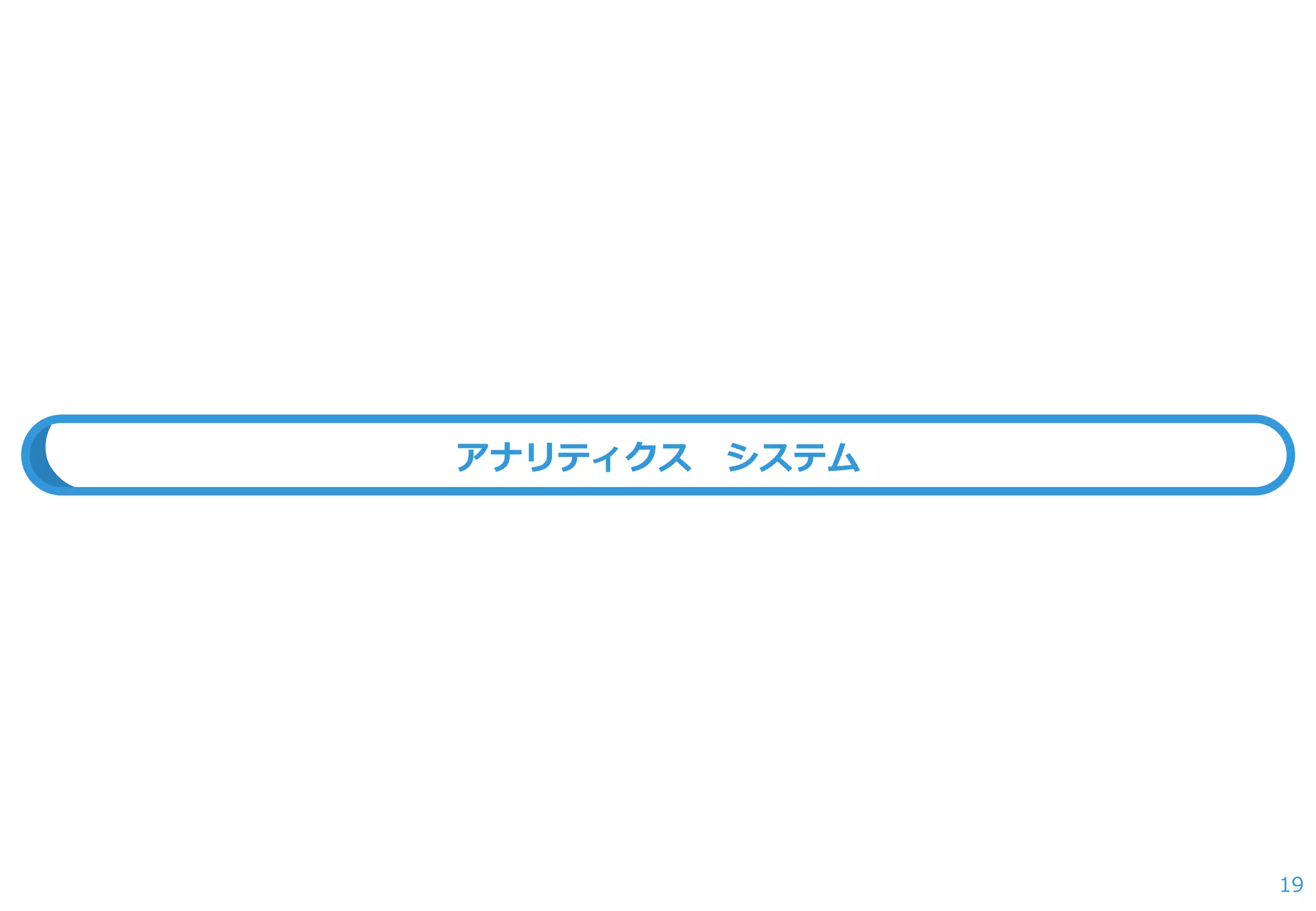 19 
アナリティクス システム  