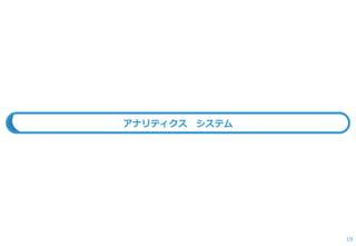 19 
アナリティクス システム  