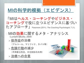 MIοѧĸӥǥ󥹣 
MIϥإ륹?`󥰤ӥͥ? 
`󥰤ۤĥӥǥ󥹤˻Ť 
ץ`Passmore (2011). The Coaching Psychologist, 7 (1). 
? MI΄v᥿?ʥꥷ 
Lundahl &Burke, 2009 
? ֢ί 
륳`롢ޥեʡХȣ 
? ΣЄӤΜp 
Խעᘤιã 
? ίؤκ 
9 
 