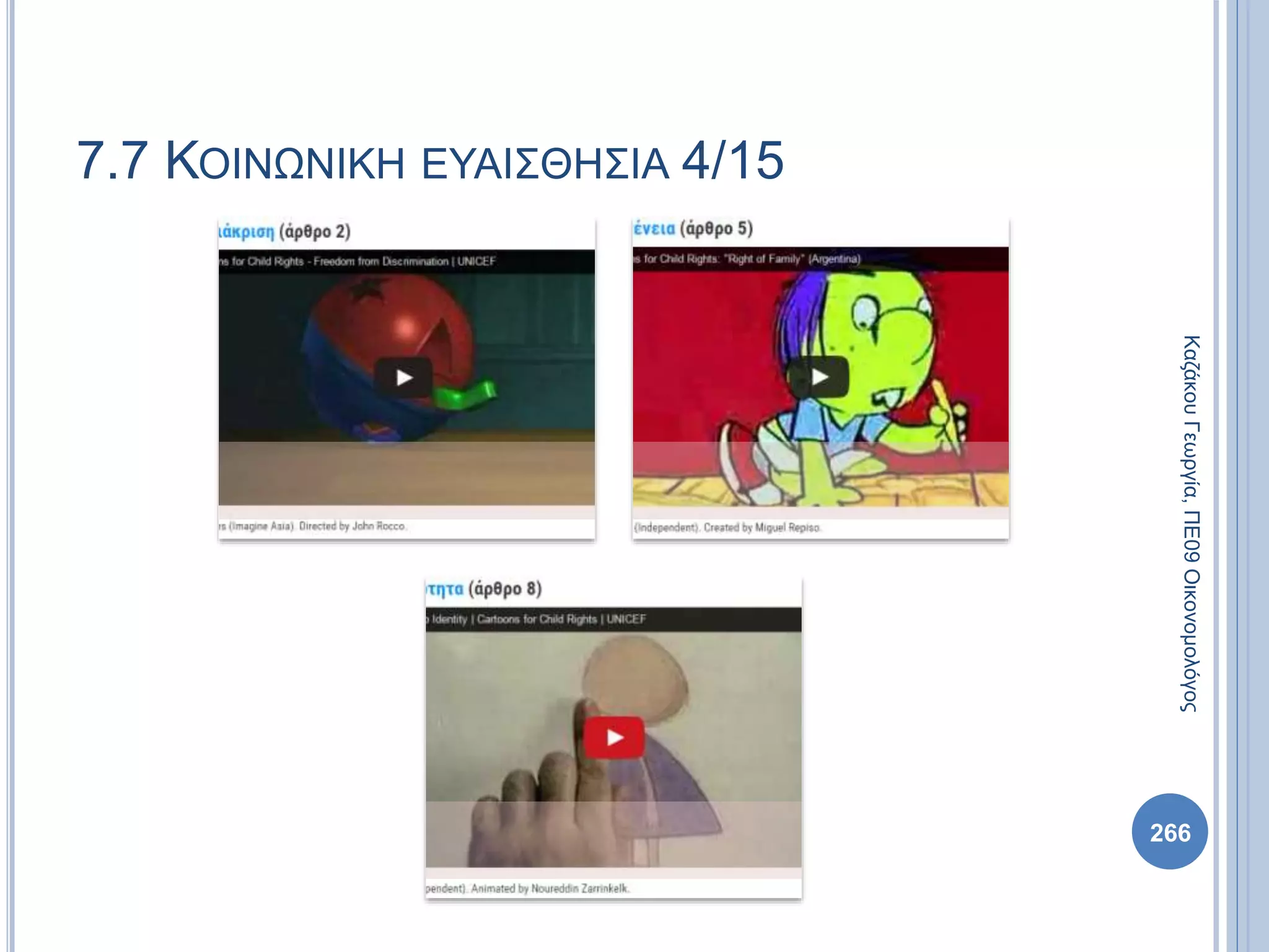 266
ΚαζάκουΓεωργία,ΠΕ09Οικονομολόγος
7.7 ΚΟΙΝΩΝΙΚΗ ΕΥΑΙΣΘΗΣΙΑ 4/15
 