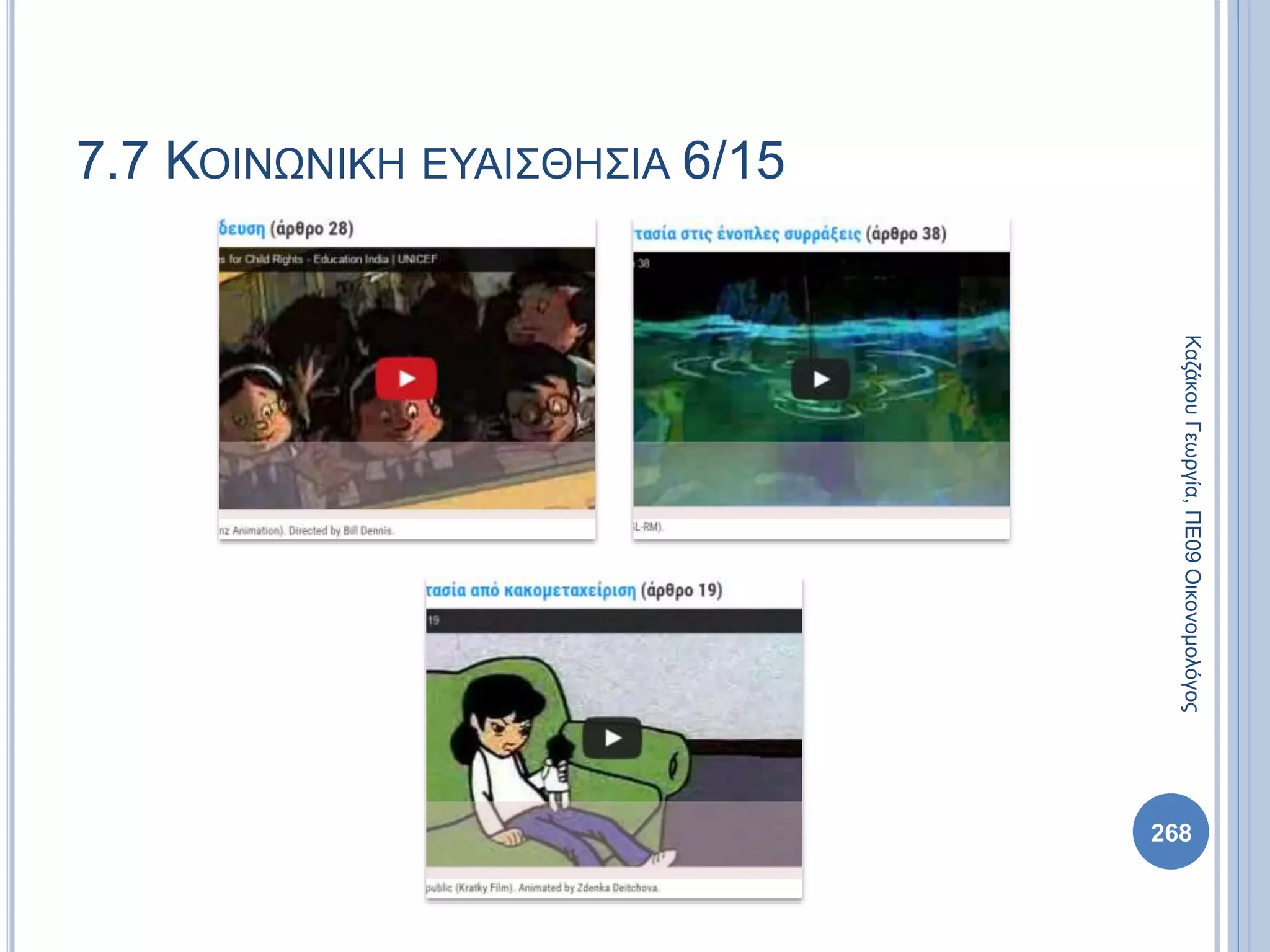 268
ΚαζάκουΓεωργία,ΠΕ09Οικονομολόγος
7.7 ΚΟΙΝΩΝΙΚΗ ΕΥΑΙΣΘΗΣΙΑ 6/15
 