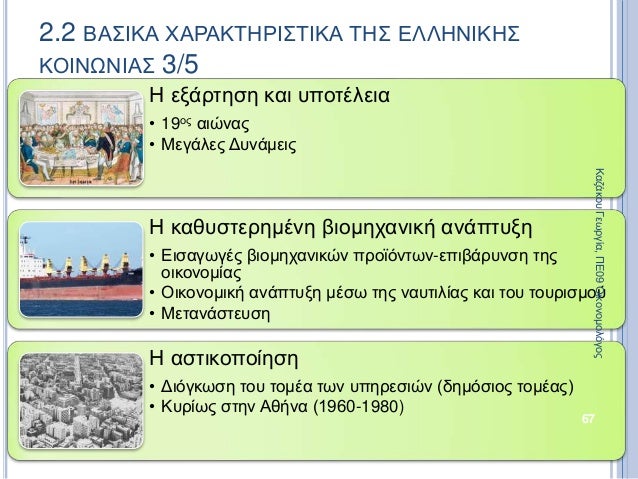 Η εξάρτηση και υποτέλεια
• 19ος αιώνας
• Μεγάλες Δυνάμεις
Η καθυστερημένη βιομηχανική ανάπτυξη
• Εισαγωγές βιομηχανικών πρ...